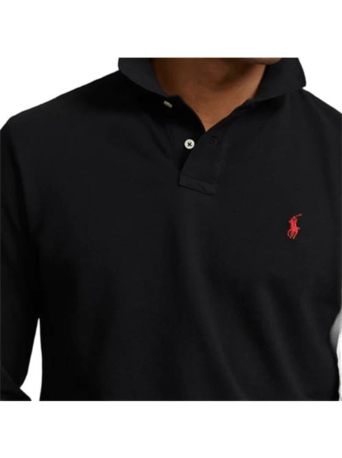 Polo da uomo manica lunga colore nero POLO RALPH LAUREN | 710681126037